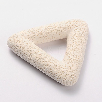 Synthetic Lava Rock Big Triangle Pendants G-O025-04A-1