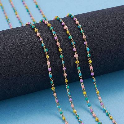 304 Stainless Steel Enamel Twisted Chains STAS-R100-40A-1