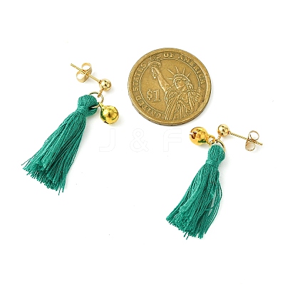 Christmas Tree Tassel Dangle Earrings EJEW-JE06104-1
