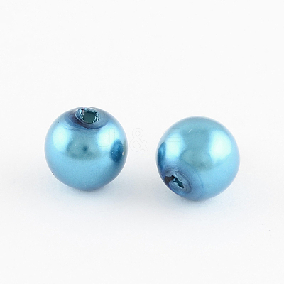 ABS Plastic Imitation Pearl Round Beads SACR-S074-6mm-A18-1