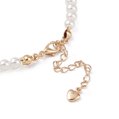 Brass Pave Clear Cubic Zirconia Star Link Chain Bracelets BJEW-M321-01A-1