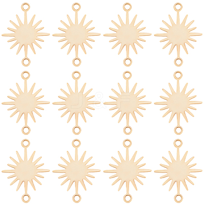 40Pcs Brass Connector Charms KK-BBC0029-12G-1