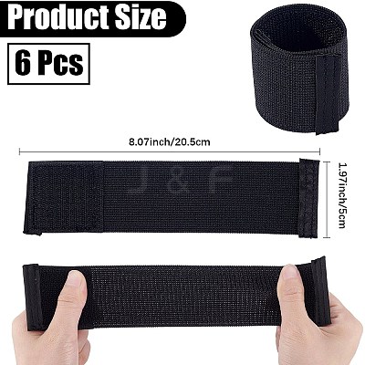 6Pcs Polyester Hook and Loop Tapes DIY-CP0013-42-1