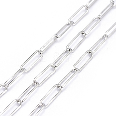 Tarnish Resistant 304 Stainless Steel Paperclip Chains CHS-F011-03B-P-1