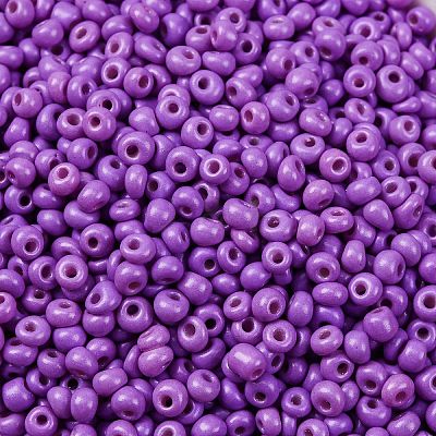 8/0 Baking Paint Glass Seed Beads SEED-M012-02A-40-1