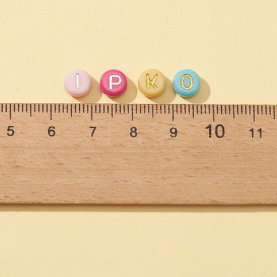 50G 2 Colors Opaque Mixed Color Acrylic Beads SACR-FS0001-10-1