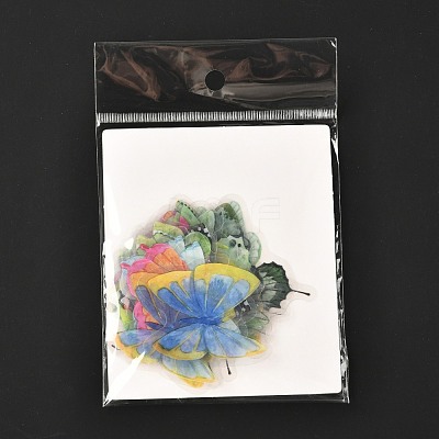 40Pcs 20 Styles PET Adhesive Waterproof Stickers Set DIY-K032-50B-1
