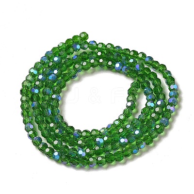 Electroplate Transparent Glass Beads Strands EGLA-A035-T3mm-L11-1