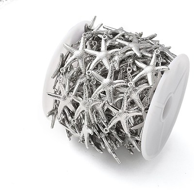 304 Stainless Steel Starfish Link Chains CHS-Z004-18P-1