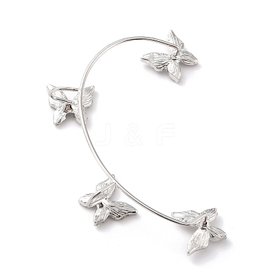 Butterfly Crystal Rhinestone Cuff Earrings for Girl Women Gift EJEW-F275-02A-P-1