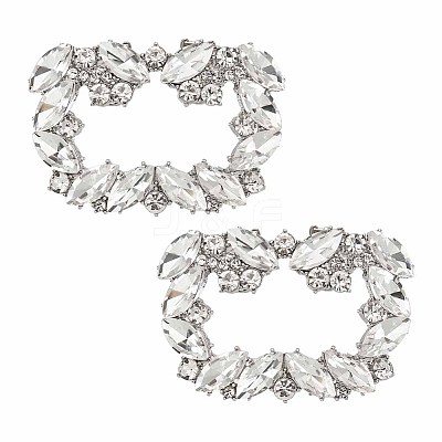 2Pcs Crystal Rhinestone Shoe Decoration DIY-OC0009-93P-1