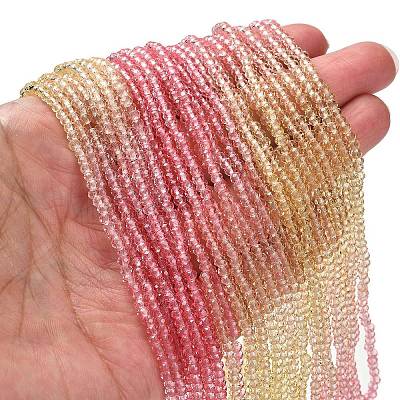 Transparent Painted Glass Beads Strands DGLA-A034-T2mm-A09-1