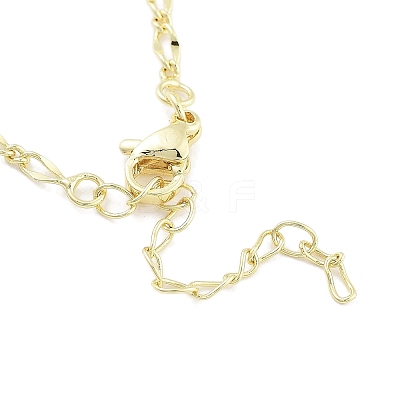 Brass Pendant Necklaces NJEW-B101-04G-01-1