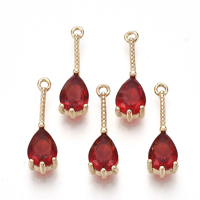 Transparent Glass Pendants GLAA-R212-13B-1