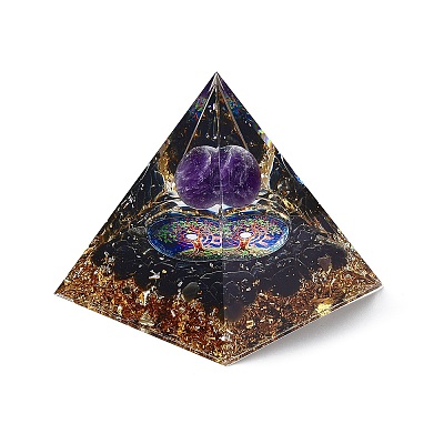 Orgonite Pyramid Resin Energy Generators DJEW-D013-01C-1