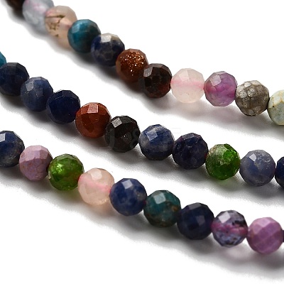 Natural Mixed Gemstone Beads Strands G-RM2025-A16-4mm-1