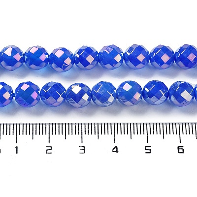 Electroplated Natural White Jade Beads Strands G-Z038-A01-02AB-1