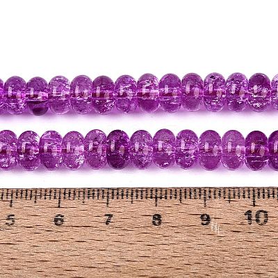 Crackle Transparent Glass Beads Strands GLAA-N074-02A-07-1