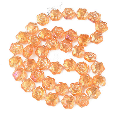 Electroplate Glass Beads Strands EGLA-N008-018-A04-1