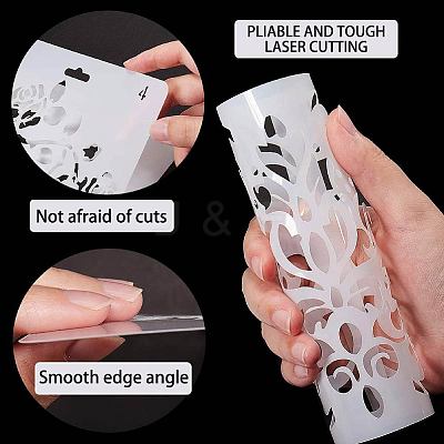 PET Plastic Hollow Out Drawing Painting Stencils Templates DIY-WH0244-290-1