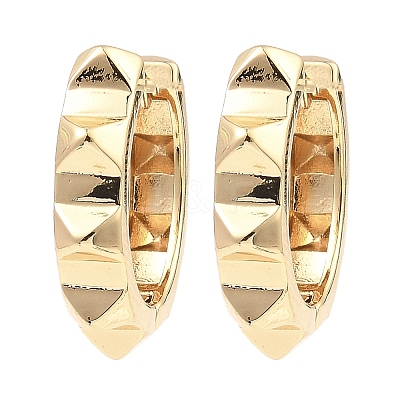 Brass Spike Hoop Earrings EJEW-I289-16KCG-1