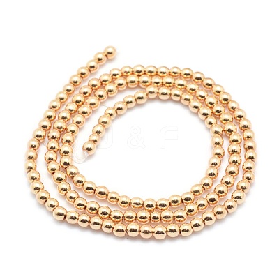 Electroplate Non-magnetic Synthetic Hematite Beads Strands G-L485-01G-LG-1