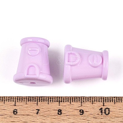 Spray Painting Opaque Acrylic Beads MACR-K357-10B-02-1