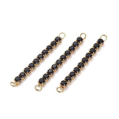 Brass Micro Pave Cubic Zirconia Links KK-I658-24A-1