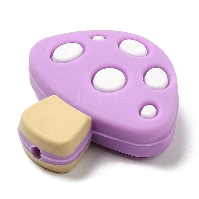 Mushroom Food Grade Eco-Friendly Silicone Focal Beads LS-SIL-Z005-01A-1