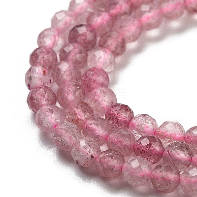 Natural Strawberry Quartz Beads Strands X-G-G140-A03-03-1