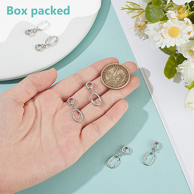 6Pcs Zinc Alloy Twister Clasps FIND-FH0016-55P-1