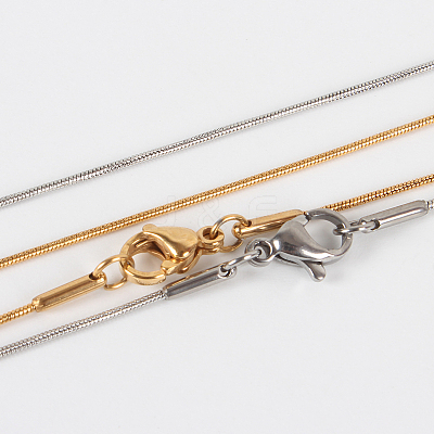 304 Stainless Steel Snake Chain Necklace Making STAS-P045-11-1