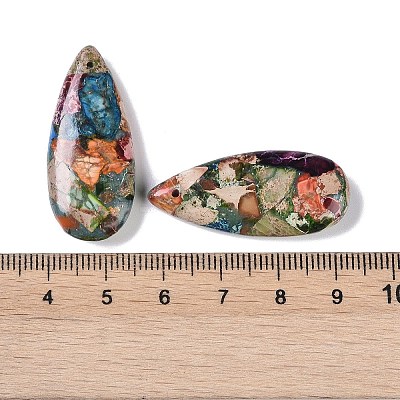 Dyed Synthetic Imperial Jasper Pendants G-P529-07G-1