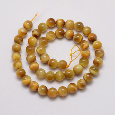 Natural Tiger Eye Bead Strands G-P230-08-E-12mm-1