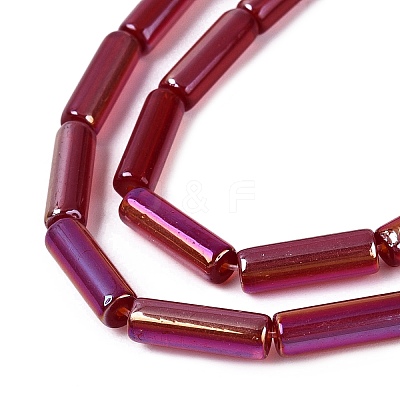 Electroplate Transparent Glass Beads Strands X-EGLA-Q132-02A-C01-1