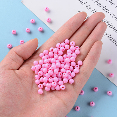 Opaque Acrylic Beads MACR-S370-C6mm-A02-1