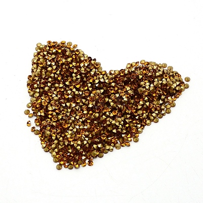 Glass Rhinestone Cabochons RGLA-WH0005-02A-1