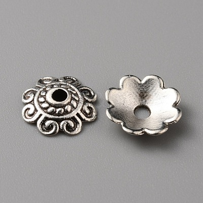Tibetan Style Alloy Bead Caps FIND-WH0116-06B-AS-1