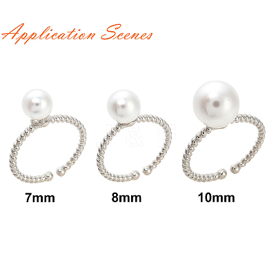 Brass Cup Peg Open Cuff Ring Settings KK-G518-02P-02-1