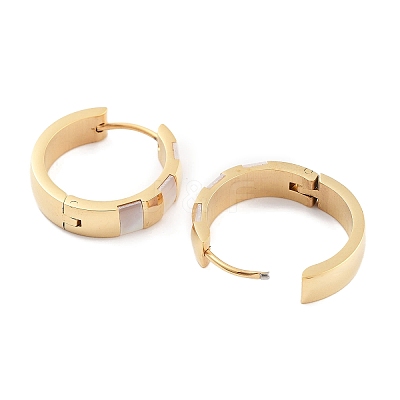 Ion Plating(IP) 304 Stainless Steel Hoop Earrings EJEW-C096-28B-G-1