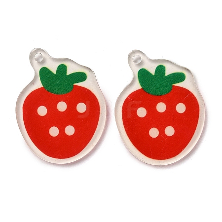 Opaque Printed Acrylic Pendants OACR-I020-06E-1