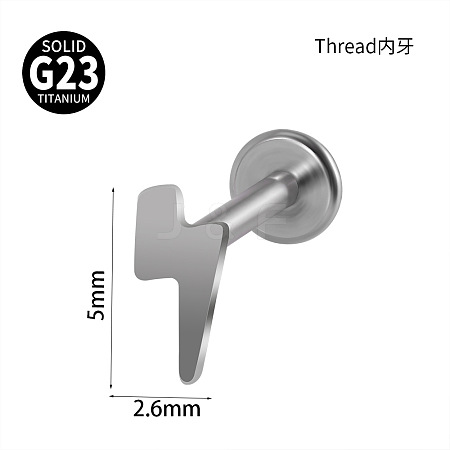 G23 Titanium 17 Gauge Threadless Labrets WGEEA58-33-1