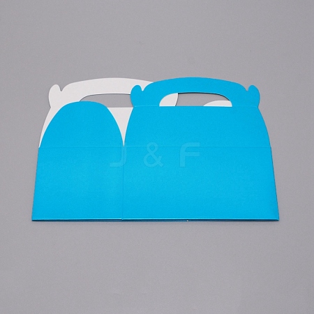Solid Color Paper Fold Cakes Boxes CON-WH0081-22C-1
