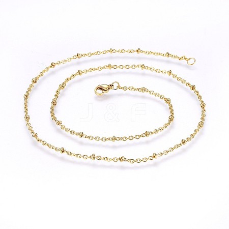 304 Stainless Steel Cable Chains Necklaces NJEW-P223-02G-1