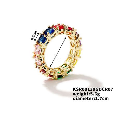 Fashionable European and American Style Brass Rhinestone Ring for Unisex YJ2734-2-1