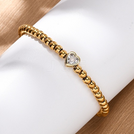 304 Stainless Steel Beads Bracelets BJEW-R027-03G-1