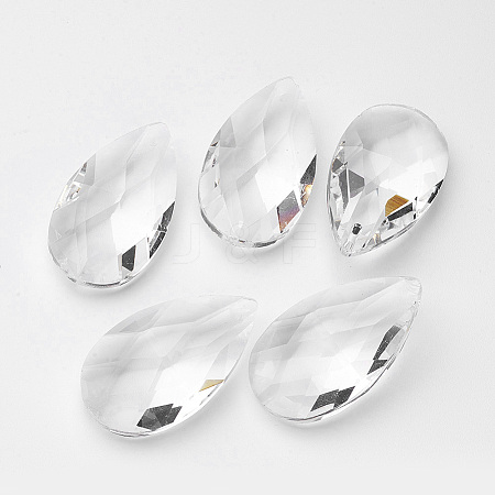 Faceted Teardrop Glass Pendants LS-GLAA-R149-01-1