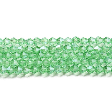 Transparent Electroplate Glass Beads Strands EGLA-A039-T4mm-A24-1