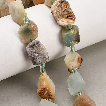 Natural Flower Amazonite Beads Strands GG-CBA0B77-A24-03-1