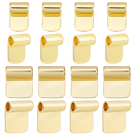 18Pcs 2 Styles Rack Plating Brass Glue-on Flat Pad Bails KK-AR0001-80B-1